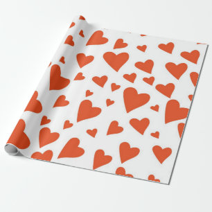 Hearts pattern wrapping paper