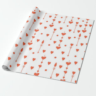 Hearts pattern wrapping paper