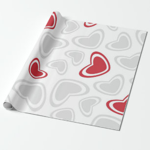 Hearts pattern wrapping paper
