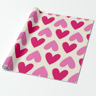 Hearts pattern wrapping paper