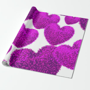 Hearts pattern wrapping paper