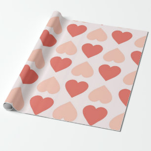 Hearts pattern wrapping paper