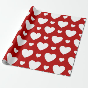 Hearts pattern wrapping paper