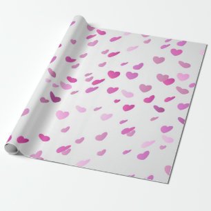 Hearts pattern wrapping paper