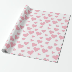 Hearts pattern wrapping paper