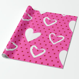 Hearts pattern wrapping paper