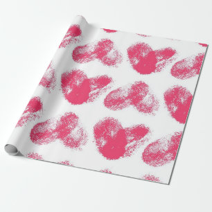 Hearts pattern wrapping paper