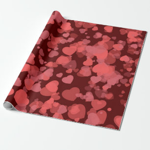 Hearts pattern wrapping paper