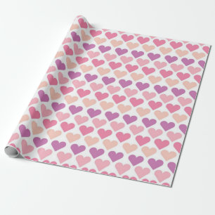 Hearts pattern wrapping paper