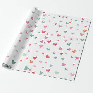 Hearts pattern wrapping paper