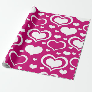Hearts pattern wrapping paper