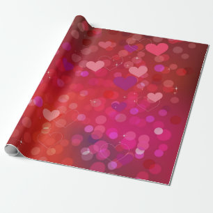 Hearts pattern wrapping paper