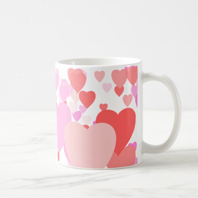 Hearts - Personalizable Coffee Mug (Right)