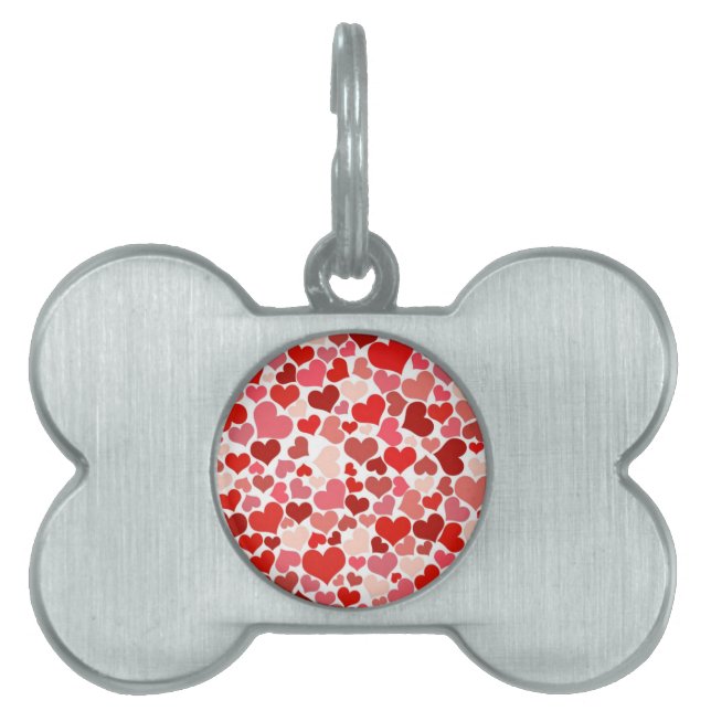 Hearts Pet Name Tag (Front)
