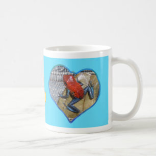 Hearts Photo Coffee Mug Blue