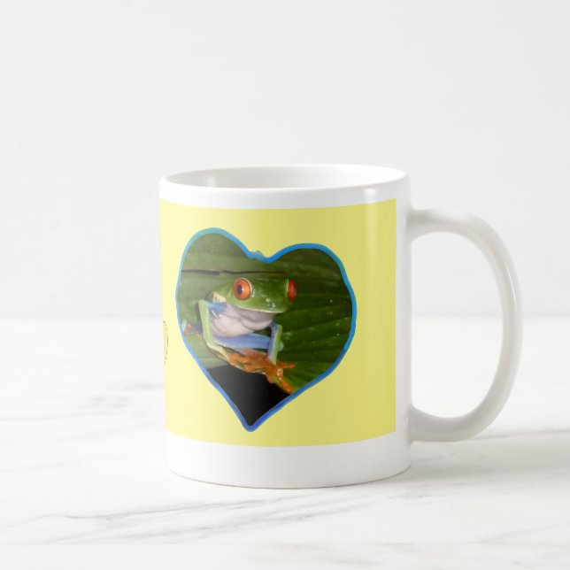 Hearts Photo Coffee Mug Yellow (Right)