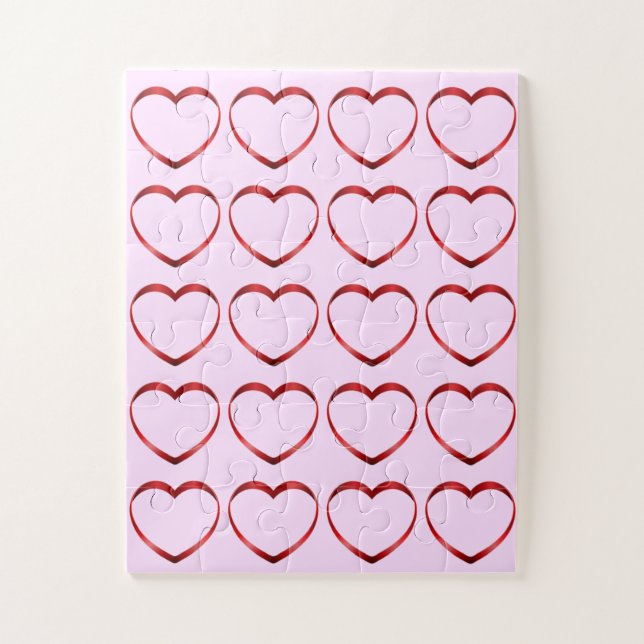 Hearts Pink Puzzle (Vertical)