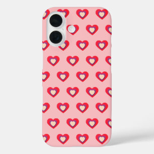 Hearts Pink Red Purple Valentine iPhone /iPad case