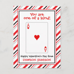 Hearts Playing Card Personalised Valentine's Cards