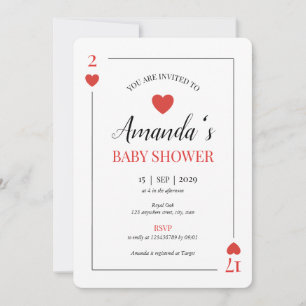 Hearts Playing Card Valentine's day Baby Shower