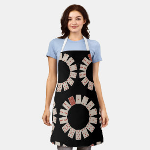Hearts Playing Cards Circle Apron