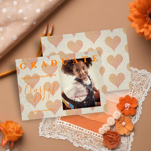 Hearts Pre-K Graduate Simple Photo Textile Texture