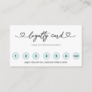 *~* Hearts QR LOGO Rewards Thank you Loyalty Card