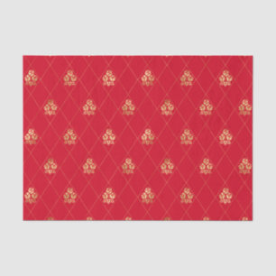 Hearts Queen Wonderland Alice Red Tissue Paper