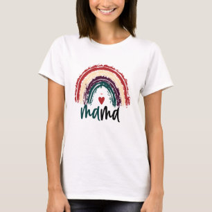 Hearts Rainbow, Elegant Mother's Day Tee Gift-idea