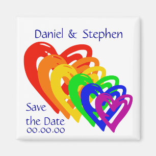 Hearts Rainbow Magnet