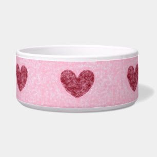 Hearts Red & Pink Faux Fuzzy Design