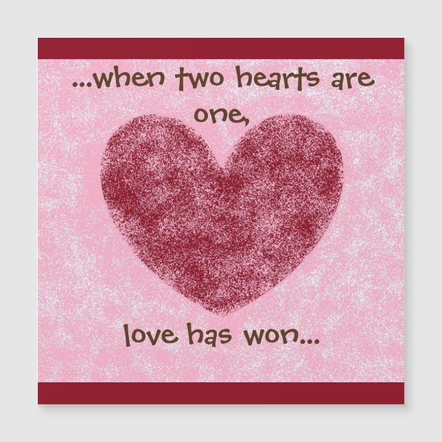 Hearts Red & Pink 'Love Has Won' Faux Fuzzy Design (Front)
