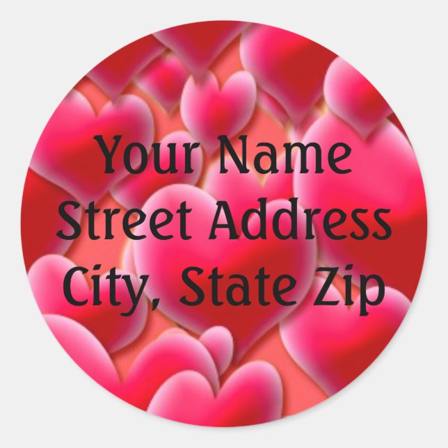 Hearts Return Address Label (Front)