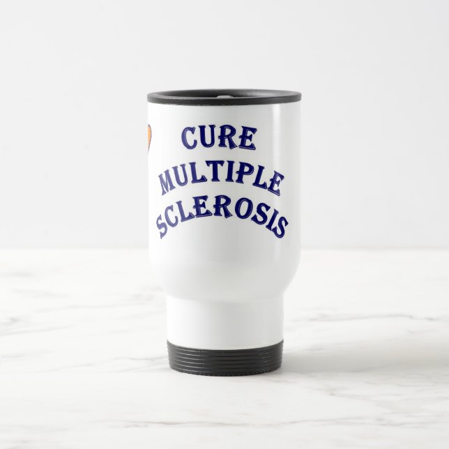 hearts, ribbons,cure ms travel mug (Center)