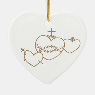 Hearts Rosary Christmas Ornament