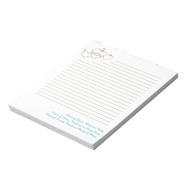Hearts Rosary Note Pad (Rotated)