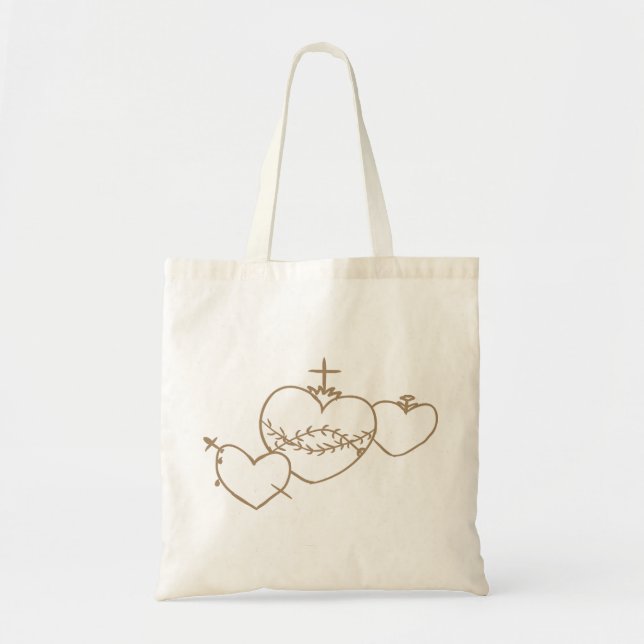 Hearts Rosary Tote Bag (Front)