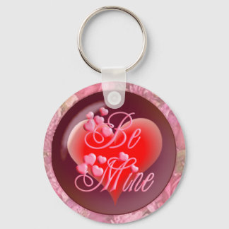 HEARTS, ROSES BE MINE by SHARON SHARPE Key Ring