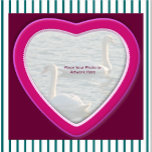 Hearts & Roses X's & O's Photo Frame Ornament  Photo Sculpture Decoration<br><div class="desc">This mix and match Photo Sculpture design features the heart for hugs from the Heart and Roses X’s and O’s designs. Insert your own picture into the frame created within the heart.</div>