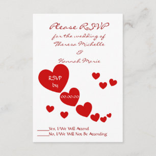 Hearts RSVP Card
