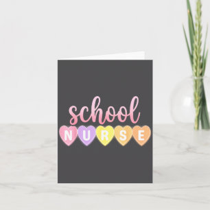 Hearts School Nurse Medical Istant Valentines Day Card