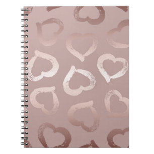 Hearts seamless pattern notebook