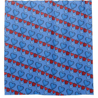 Hearts shower curtain