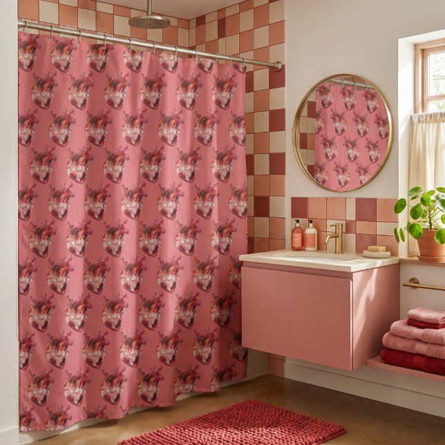 Hearts Shower Curtain (Creator Uploaded)