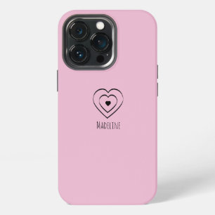 Hearts Simple Hand Drawn Any Colour Name iPhone 13 Pro Case