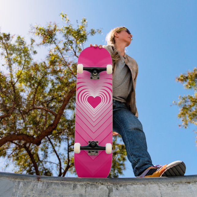 Hearts Skateboard - Pink (Outdoor 1)