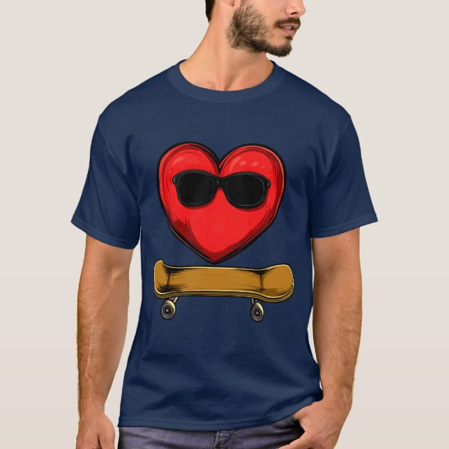 Hearts skateboard T-Shirt (Front)