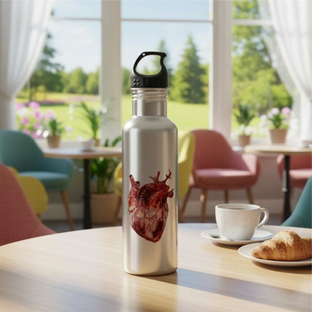 Hearts Stainless Steel Water Bottle (Creator Uploaded)