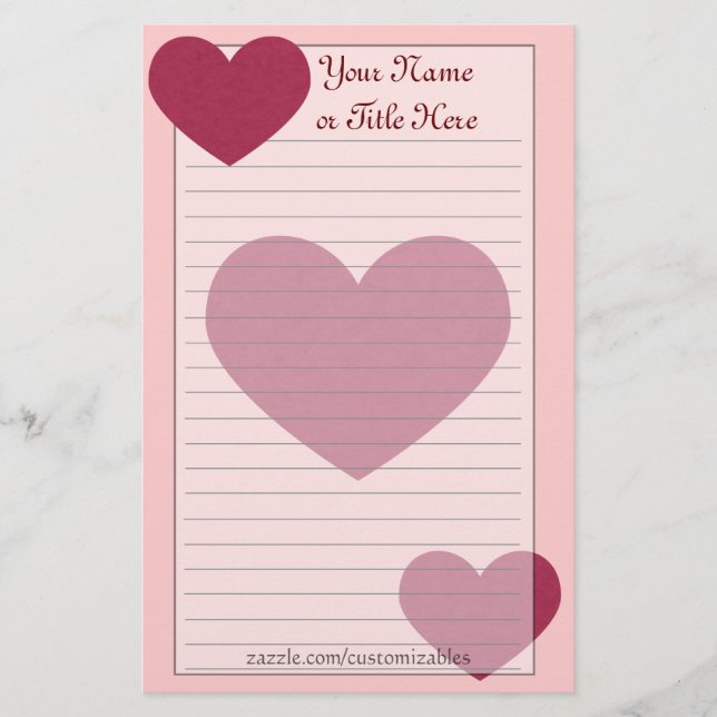 Hearts Stationery (Front)