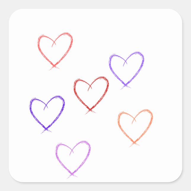 hearts sticker (Front)